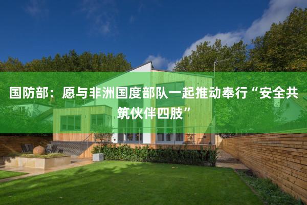 国防部：愿与非洲国度部队一起推动奉行“安全共筑伙伴四肢”