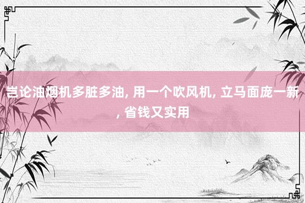 岂论油烟机多脏多油, 用一个吹风机, 立马面庞一新, 省钱又实用