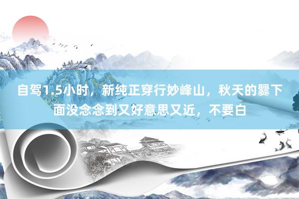自驾1.5小时，新纯正穿行妙峰山，秋天的爨下面没念念到又好意思又近，不要白